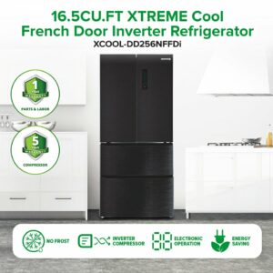 16.5CU.FT XTREME COOL French Door Inverter Refrigerator | XCOOL-DD256NFFDi