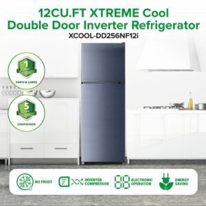 XTREME COOL 12.0cu ft. Double Door Inverter Refrigerator | XCOOL-DD256NF12I