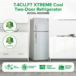 7.4CU.FT XTREME COOL Two-door Refrigerator | XCOOL-DD210ME
