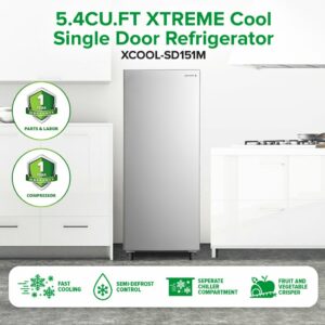5.4CU.FT XTREME COOL Single Door Refrigerator | XCOOL-SD151M