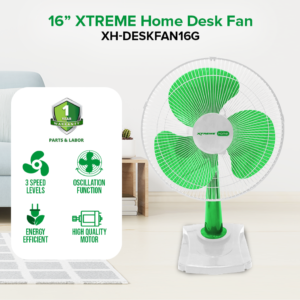 16" XTREME HOME Desk Fan | XH-DESKFAN16G