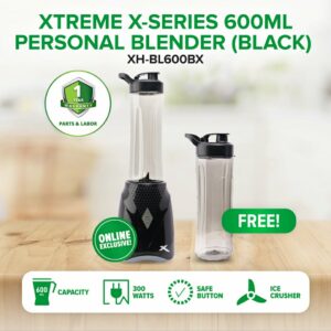 XTREME X-SERIES 600ML Personal Blender with FREE Tumbler (Black) | XH-BL600BX