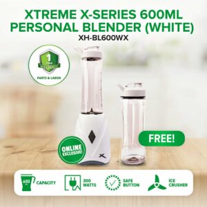 XTREME X-SERIES 600ML Personal Blender with FREE Tumbler (White) | XH-BL600WX