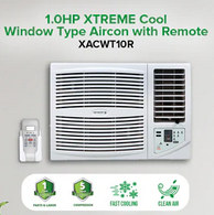 1.0HP XTREME COOL Window Type Aircon with Remote | XACWT10R