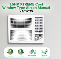 1.5HP XTREME COOL Window Type Aircon Manual | XACWT15