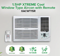 1.5HP XTREME COOL Window Type Aircon with Remote | XACWT15R