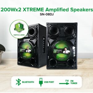200Wx2 XTREME Amplified Speaker | SN-08DJ